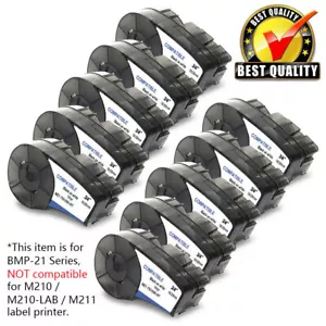10PK Compatible For BMP21 Label Cartridge M21-750-595-WT Vinyl 3/4" x21' - Picture 1 of 10