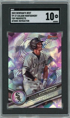 2022 Bowman's Best #TP-27 Colson Montgomery Atomic Refractor SGC 10 - Image 1 of 2