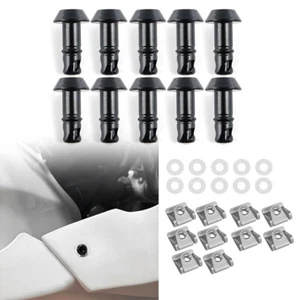 10 PCS 17mm Quick Release Fairing Fasteners Studs Fit For Yamaha R1 R6 Black - Picture 1 of 13
