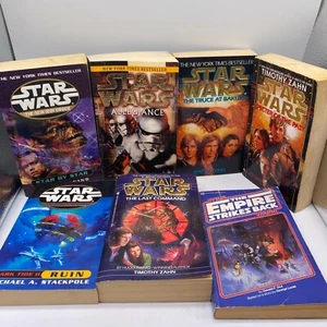 7  STAR WARS Paperback Books LOT Allegiance Empire Strikes Back Truce of Bakura - Picture 1 of 8