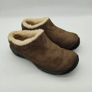 Merrell Encore Ice  Slip On Clog Shoes Brown Suede Leather Women’s Sz 7.5 - Picture 1 of 11
