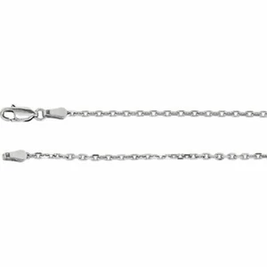 Sterling Silver Diamond Cut Cable Chain, 20 inches Long 2 mm - CH524-20 - Picture 1 of 1
