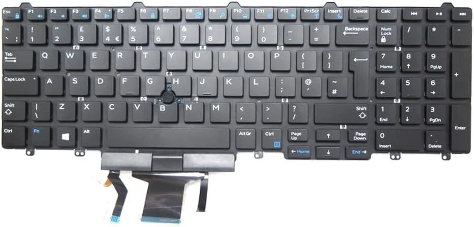 DELL Latitude E5550 E5570 5580 5590 UK Backlit Keyboard - Image 1 of 1