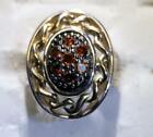 Sterling Silver Seven Stone 0.75ctw Round Cut Red Diamond Cluster Ring  (it0061)