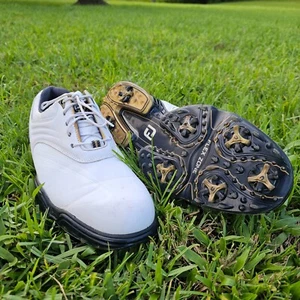 FootJoy Men's Golf Shoes Leather Classic Spikes White Navy Size 10.5 US 54166 - Bild 1 von 16