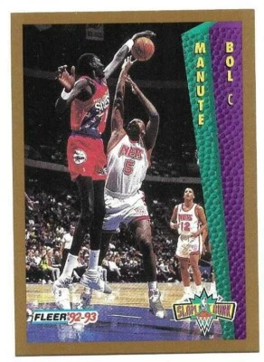 MANUTE BOL 1992-93 FLEER SLAM DUNK CARD MINT CONDITION - Image 1 of 2
