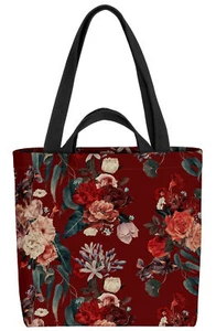 Viktorianisches Blumenmuster Tasche Blumen-Strauss Blüten Pflanzen Floral - Bild 1 von 3