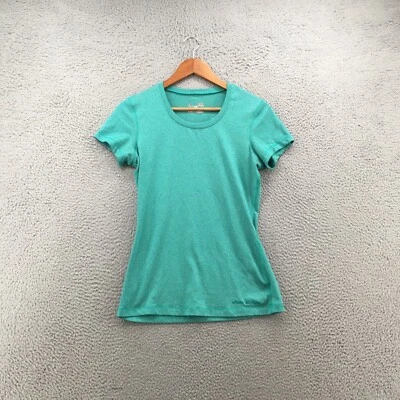 Under Armour Activewear T-Shirt Womens M Teal Short Sleeve Crew Neck Logo Print - Image 1 of 4
