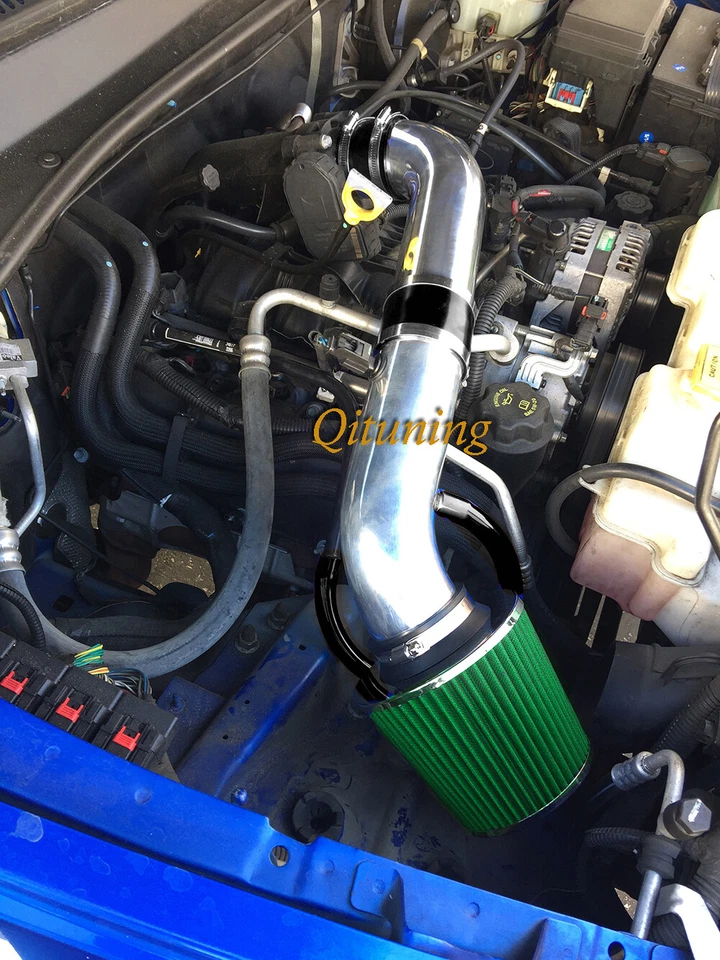 Kit de filtro de sistema de admisión de aire negro verde 2 piezas para Dodge Nitro 2007-2009 3,7 L V6 Foto 1 de 1