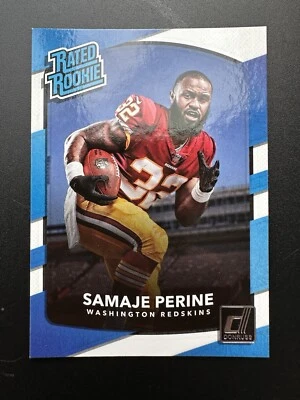 Samaje Perine 2017 Donruss Rated Rookie #306 RC Kansas City Chiefs RC - Image 1 of 2