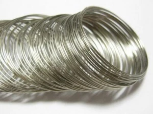 195-205 Loops Beading Wire Loops 40mm Silver Metal Memory Wire Jewelry Making Su - Picture 1 of 12