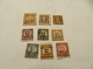 LOT of 9 US Presidents postage stamps POSTMARKED PRESIDENTS - Picture 1 of 3