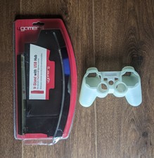 SONY PS3 FAT V STAND/ USB/ BLUE LIGHT& LUMINOUS CONTROLLER COVER (VINTAGE????)