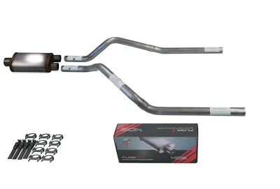 GMC Jimmy 95-99 2.5" Dual Truck Exhaust Kit Flow II Stainless Muffler - Image 1 of 4