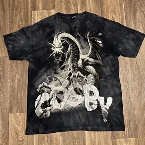 Vintage Y2K Dragon Tie Dye Cosby Brand The Mountain Nature T-Shirt XL - 2XL - Bild 1 von 5
