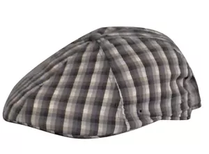 KANGOL Plaid 504 Ivy Cap Newsboy Flat Hat K1359FA Flexfit - Grey Check - L/XL - Picture 1 of 5