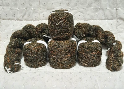 Lote de hilos recuperados, mezcla de verdes y dorados, 2 wt?, 1382yds, suave, acrílico Foto 1 de 3