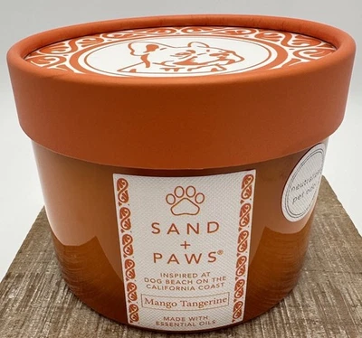Vela Sand + Paws nueva 12 oz mango mandarina aceites esenciales neutraliza los olores de las mascotas Foto 1 de 4