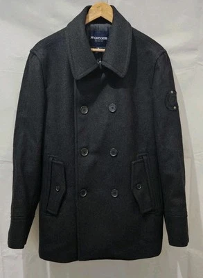 McGregor Dark Grey Double Breasted Wool Pea Overcoat Men's Size 52 Large EC  - Image 1 of 4