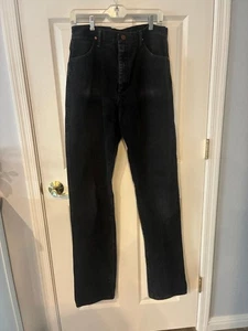 Pantalones de mezclilla para hombre Wrangler 13MWZWK lavado oscuro tiro alto rígido corte vaquero recto indig - Imagen 1 de 3