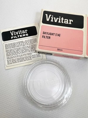 *EMPTY Vivitar 49mm Skylight 1A Filter CASE and Original Box W/ Instructions - Image 1 of 4