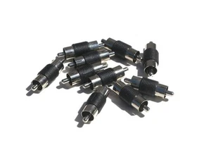 10er-Pack RCA Stecker auf RCA Stecker M/M Stecker Koppler AV Audio Adapter Kabel Stecker - Bild 1 von 1