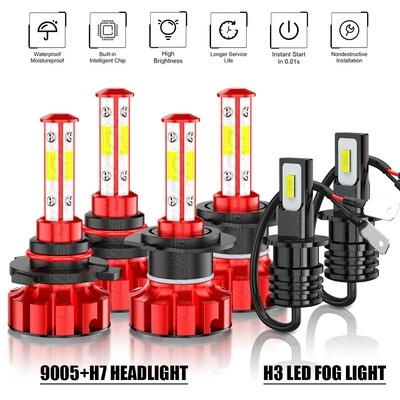 Combo LED para Mazda Protege5 02-03 6x 9005 H7 H3 Faro y luz antiniebla bombillas Foto 1 de 4