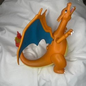 Charizard Deluxe 8" Figure 2022 Pokemon Flame & Flight tested working Works - Picture 1 of 6