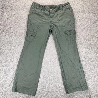 Pantalones cargo rectos de tiro alto Faded Glory para mujer verdes talla 16 Foto 1 de 4