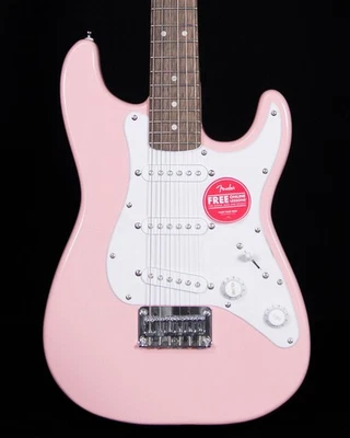 Squier Mini Stratocaster, Laurel FB, Shell Pink - Image 1 of 4