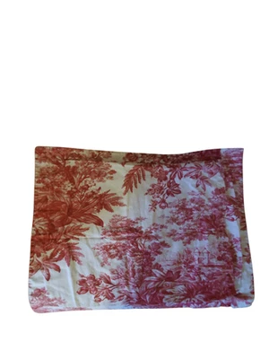 Pottery Barn одна наволочка стандартная льняная смесь красный туалет - Изображение 1 из 4