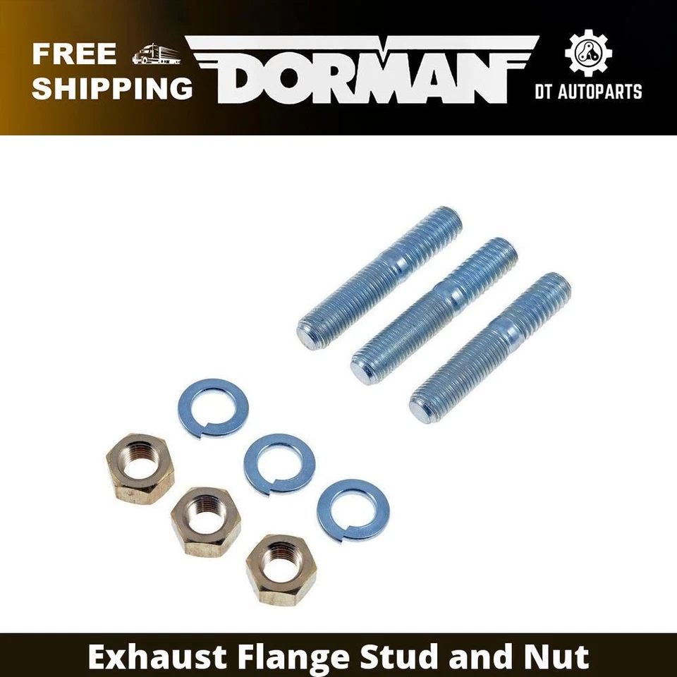 For 1978-1979 Dodge D100 Dorman Exhaust Flange Stud and Nut Front - Image 1 of 4