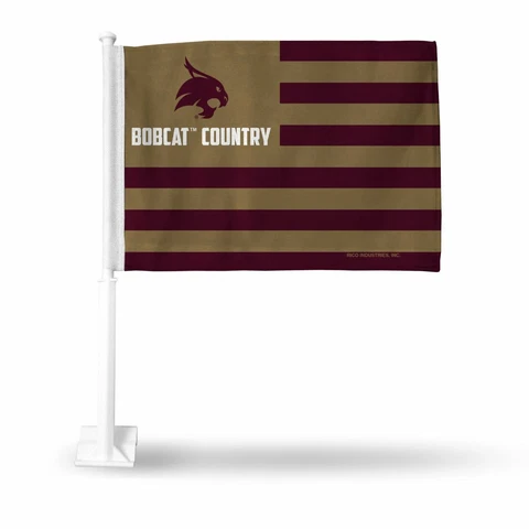 Texas State Bobcats Country 11x14 Window Mount 2-Sided Car Flag Cover