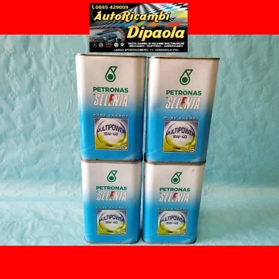 4 LITRI OLIO MOTORE SELENIA MULTIPOWER GAS METANO 5W40 ORIGINALE FIAT LANCIA 4L - Immagine 1 di 2