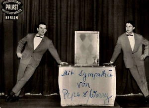 Autogramm "Peps & Werry" Berlin Friedrichstadt Palast Variete Künstler ~1955 - Picture 1 of 2