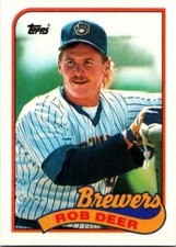 1989 Topps   #364   Rob Deer    Outfield    Milwaukee Brewers  FREE shipping
