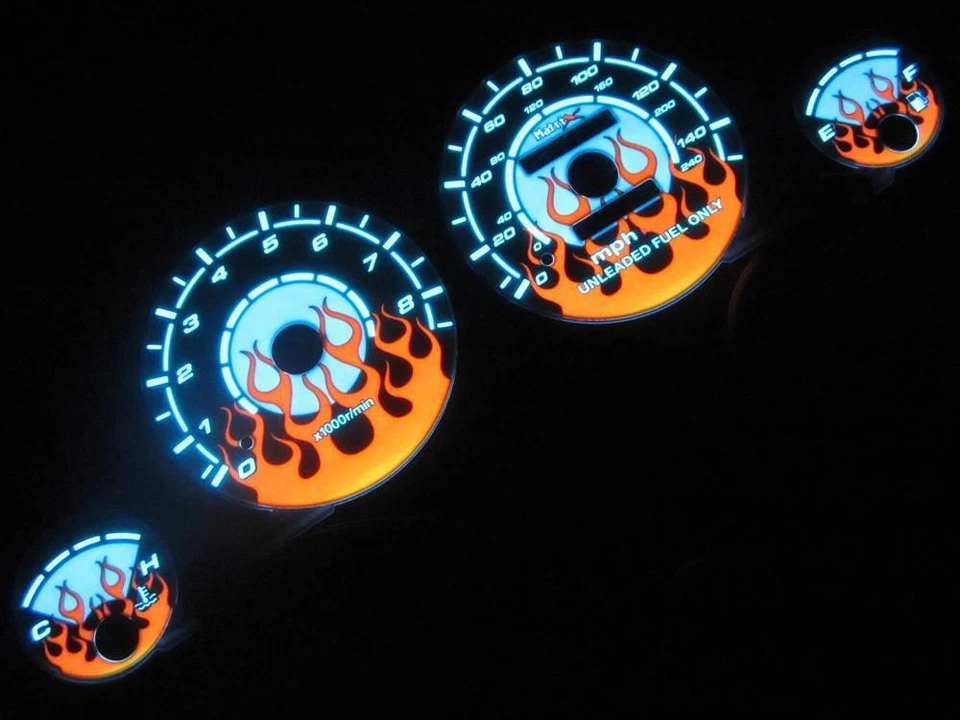 Medidores de brillo inverso cara blanca llama barra manual Acura Integra LS/RS 94-01 Foto 1 de 1