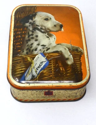 Dalmatian Puppy Tin Sharps Toffee Edward Sharp Hinged Collectable Box - Image 1 of 4