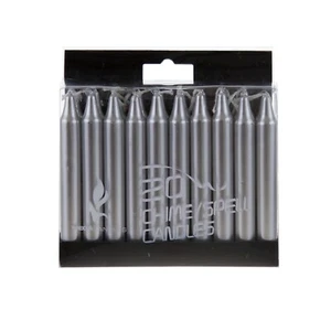 Mega Candles - Unparfümierte 4" Glockenspiel/Zauber Kegelkerzen - Silber, 20er Set - Bild 1 von 3