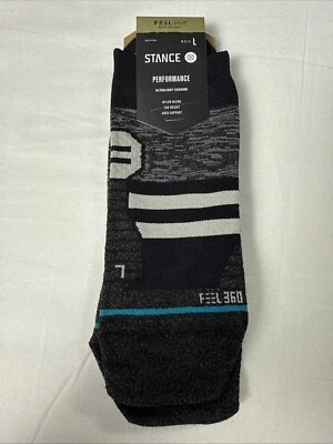 Calcetines Stance Adultos Negros Tab Nylon InfiKnit Ultraligeros Cojín Salida Talla M:14-16 Foto 1 de 2