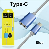 20cm Type-C to Dual 3.5mm Stereo Aux Headphone Earphone Audio Adapter Cable Cord