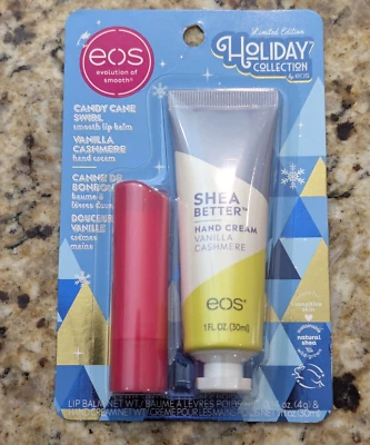 EOS 2 шт набор конфеты трость вихрь бальзам для губ 0,14 унций ваниль кашемир крем для рук 1 унц - Изображение 1 из 4