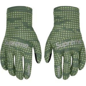 Supreme Windstopper Gloves Olive Grid Camo Size - M/L - FW21 - Brand New