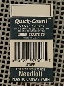 20 Pc Uniek Crafts Quick-Count 7-mesh Stiff Nylon Needle Point Canvas 10.5x13.5 - Picture 1 of 3