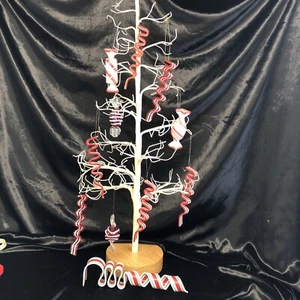 Red White Pink Peppermint Ribbon Candy Lot of 12 Christmas Ornament - Picture 1 of 11