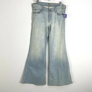 NWT 7 For All Mankind Size 29 Super Flare Leg Jeans Denim Bell Bottom Retro Y2K - Picture 1 of 10