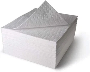 Oil Spill Absorbent Mats for Garage, Oil Only White Heavy Weight Absorbent Pad - Picture 1 of 6