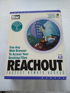 ITHistory (1996) IBM PC Software REACHOUT Ver 6.0 (Stac) (Win 95/DOS Access Desk - Picture 1 of 4