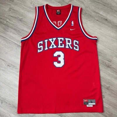 Camiseta autêntica ALLEN IVERSON Philadelphia 76ers grande 44 Nike Swingman Sixers - Imagem 1 de 4