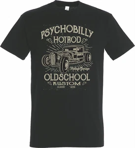 T-Shirt Psychobilly Hot Rod V8 Power Horror Skater Punk Rockabilly - Bild 1 von 1